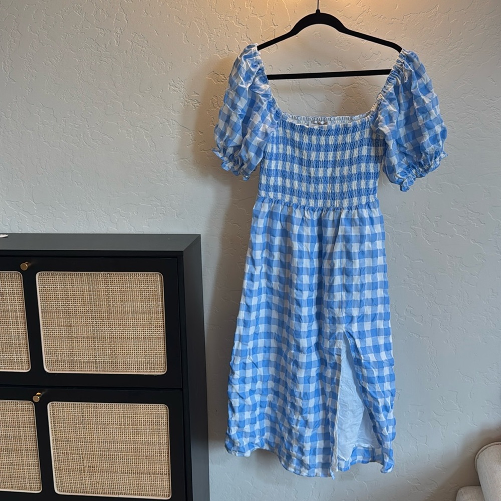 Gingham print smocked dress from seven wonders!